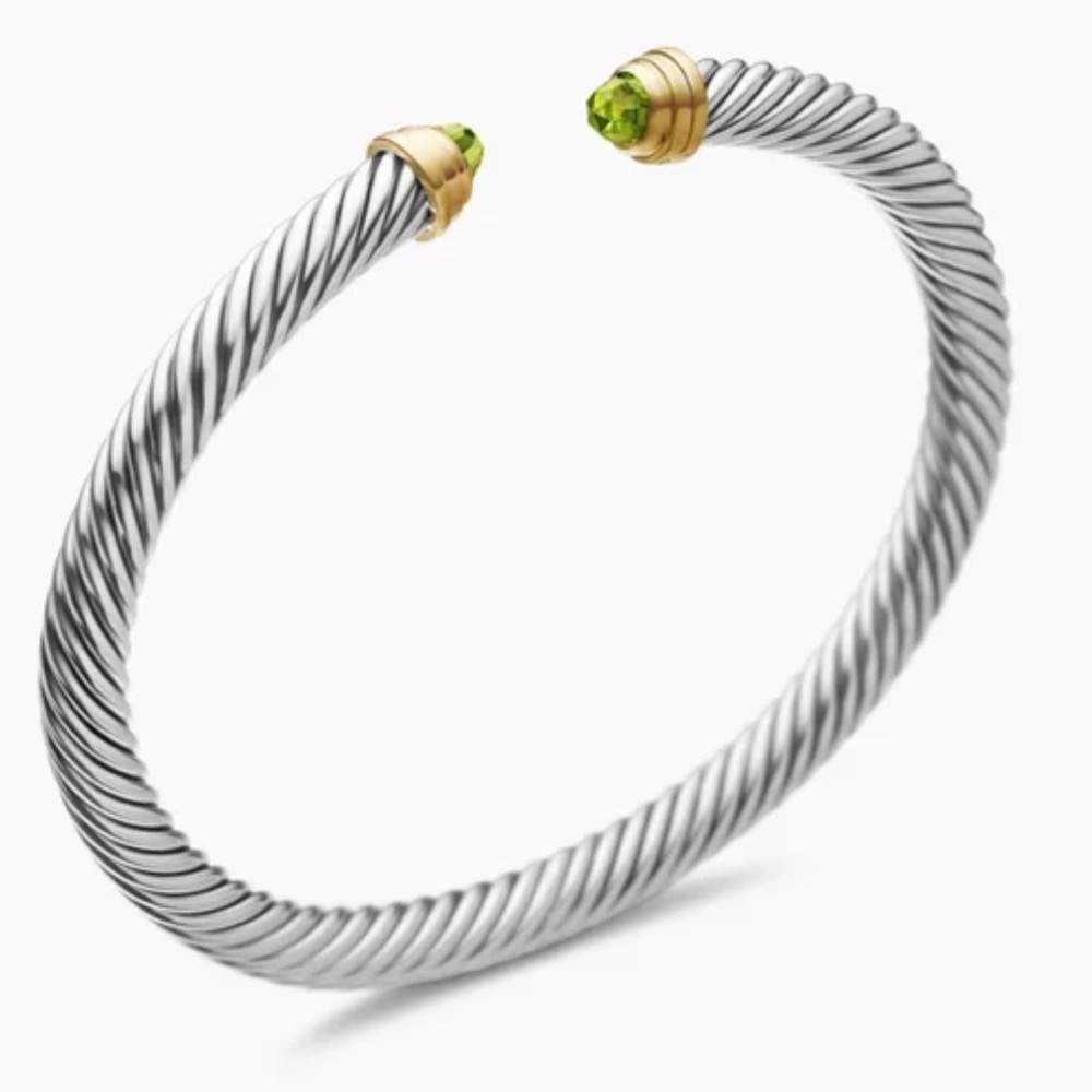 David Yurman Classic Cable Bracelet Peridot 5mm